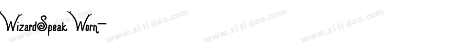 WizardSpeak Worn字体转换